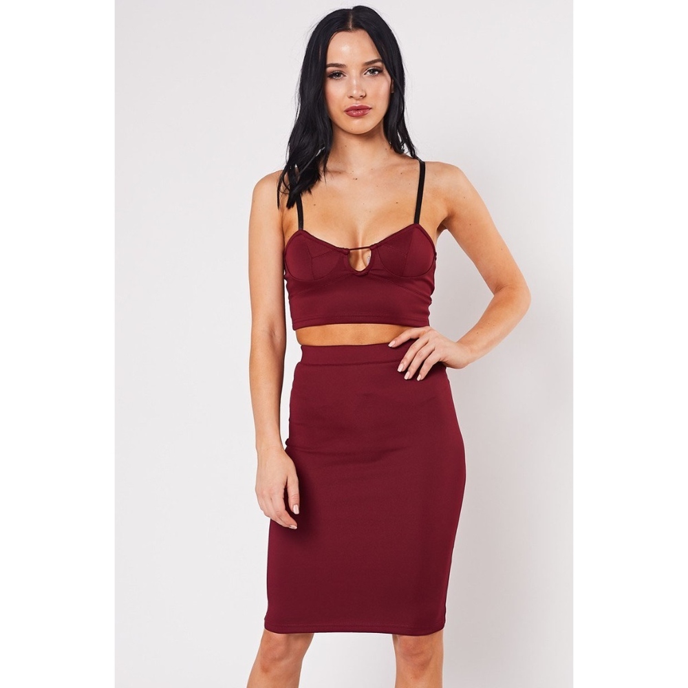 Amelia Crop Top and Midi Skirt Set